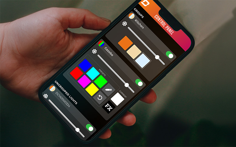 Wireless camp light smartphone app